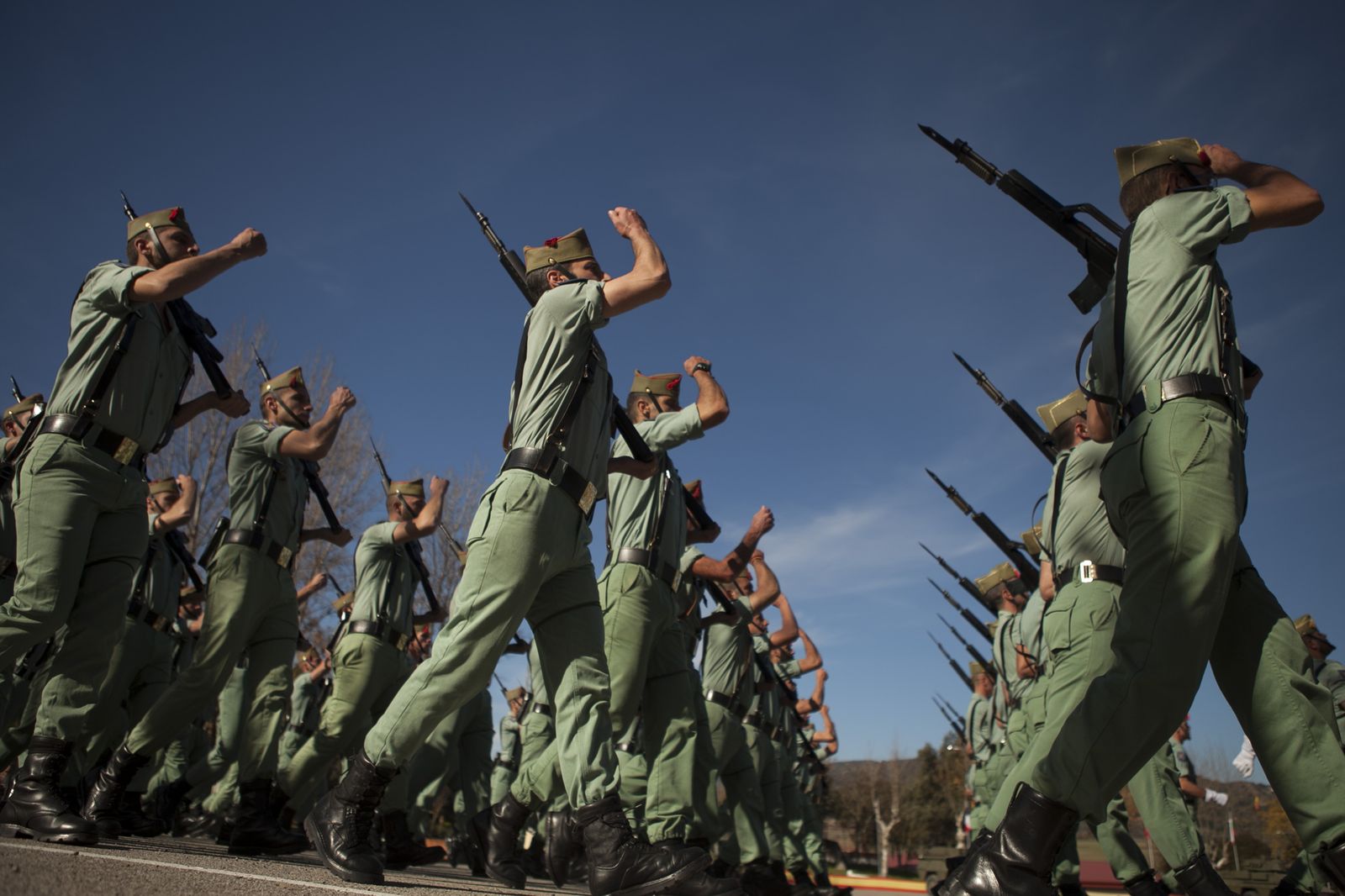 Efectivos de la Legión, durante un desfile.