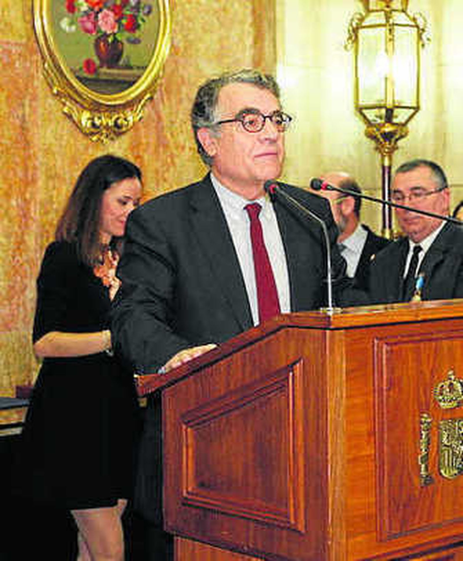 Cayetano López en su discurso.