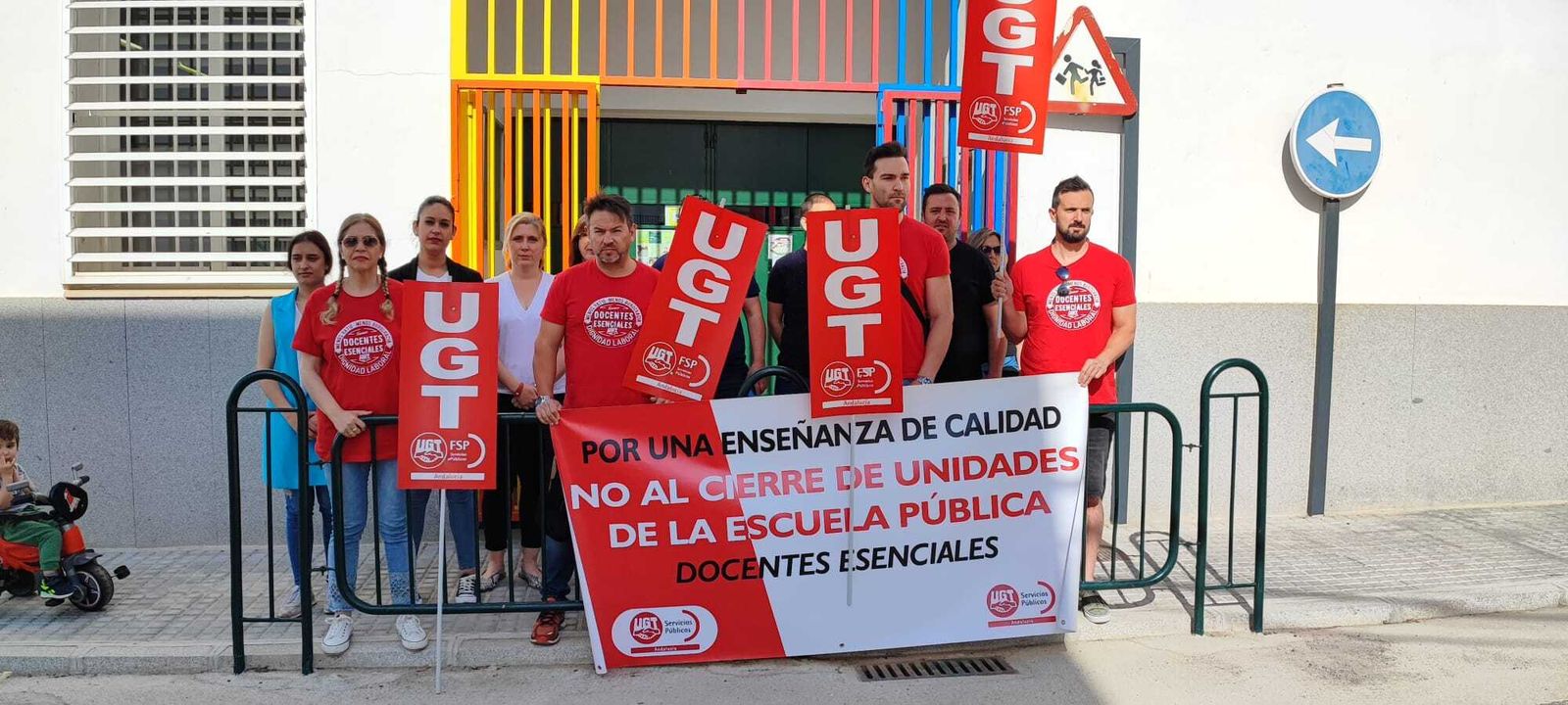 Un momento de la protesta.