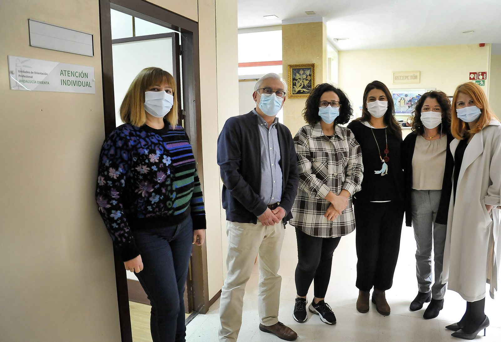 Cabello, junto al equipo humano del Centro de Formación El Zagal