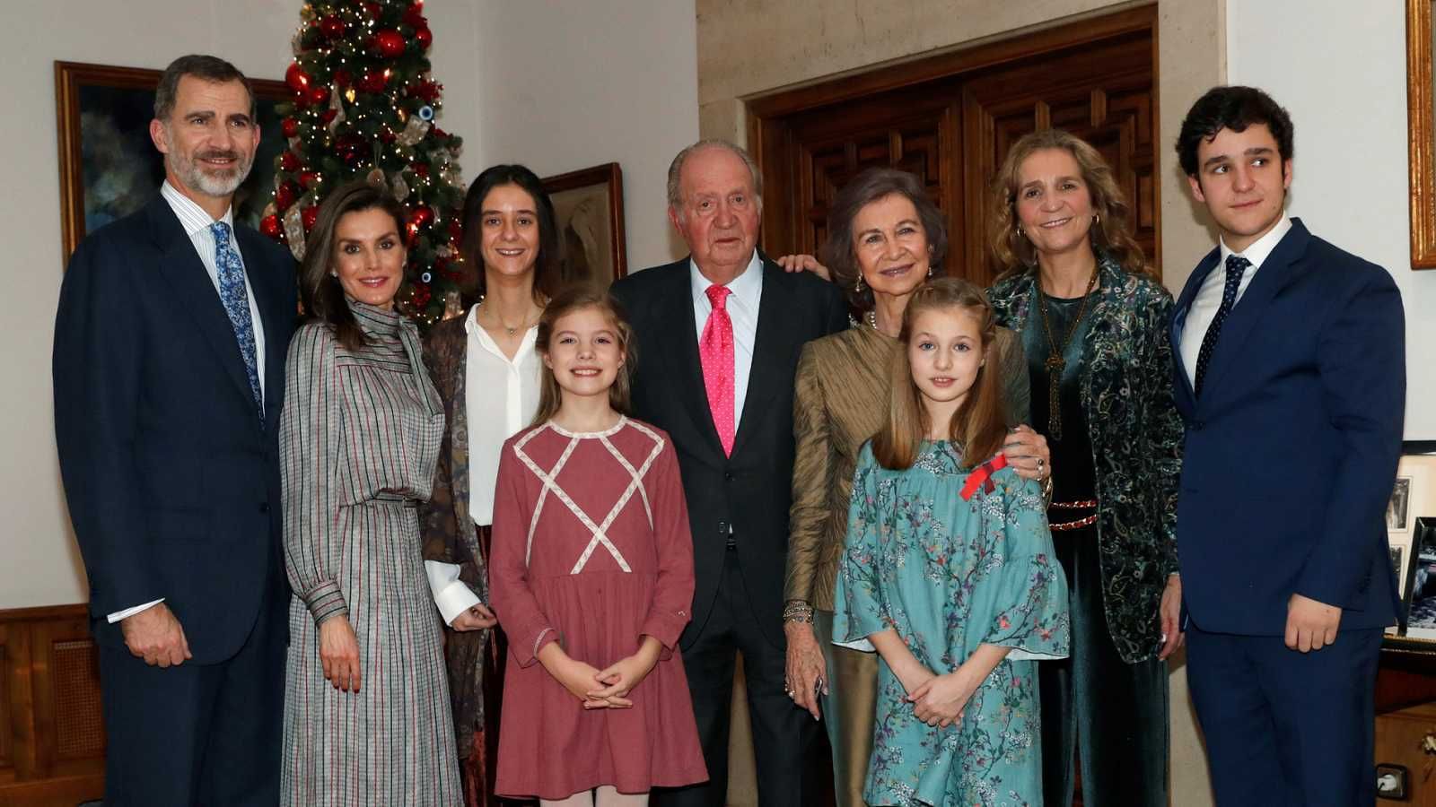 Foto familiar distribuida por la celebración del 80 cumpleaños del Rey Emérito Juan Carlos, el pasado 5 de enero.