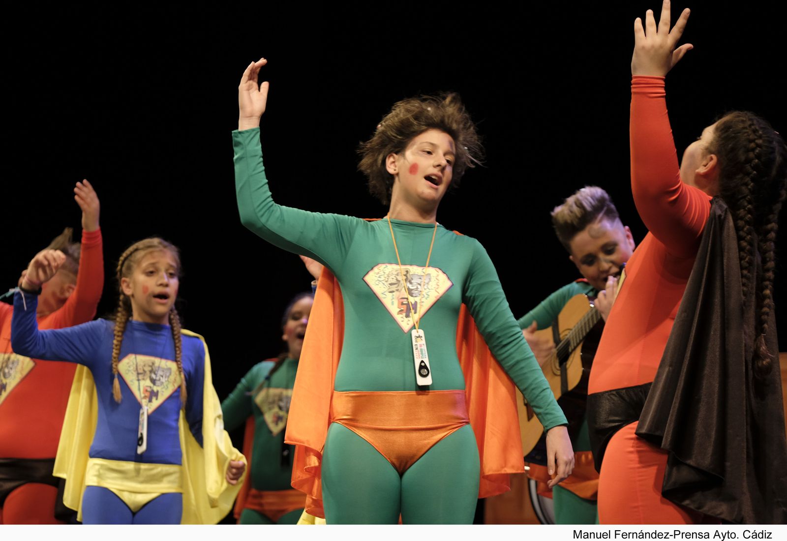 La chirigota puertorrealeña 'Los superminihéroes'.