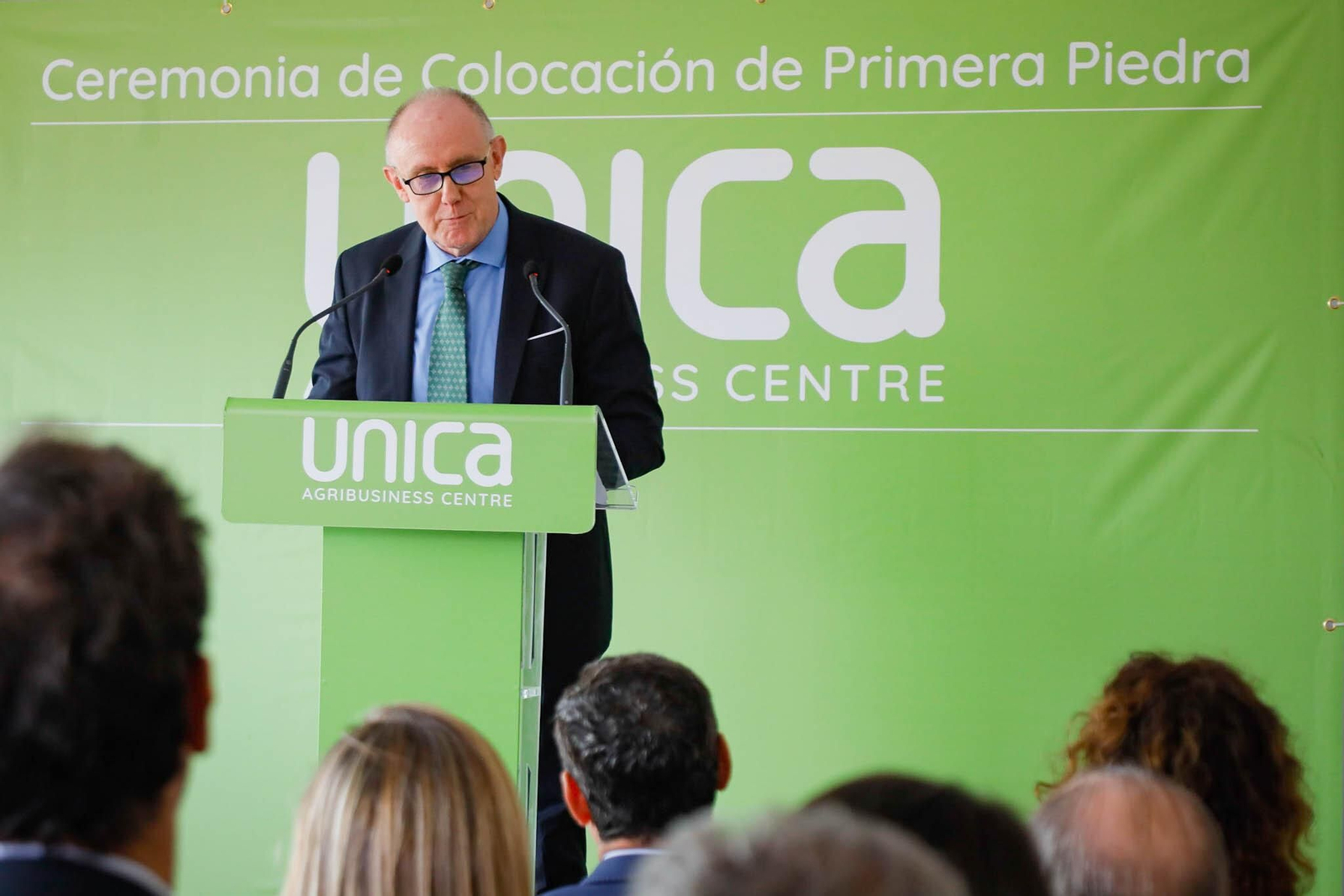 Así ha sido la colocación de la primera piedra del Unica Agribusiness Centre de Almería
