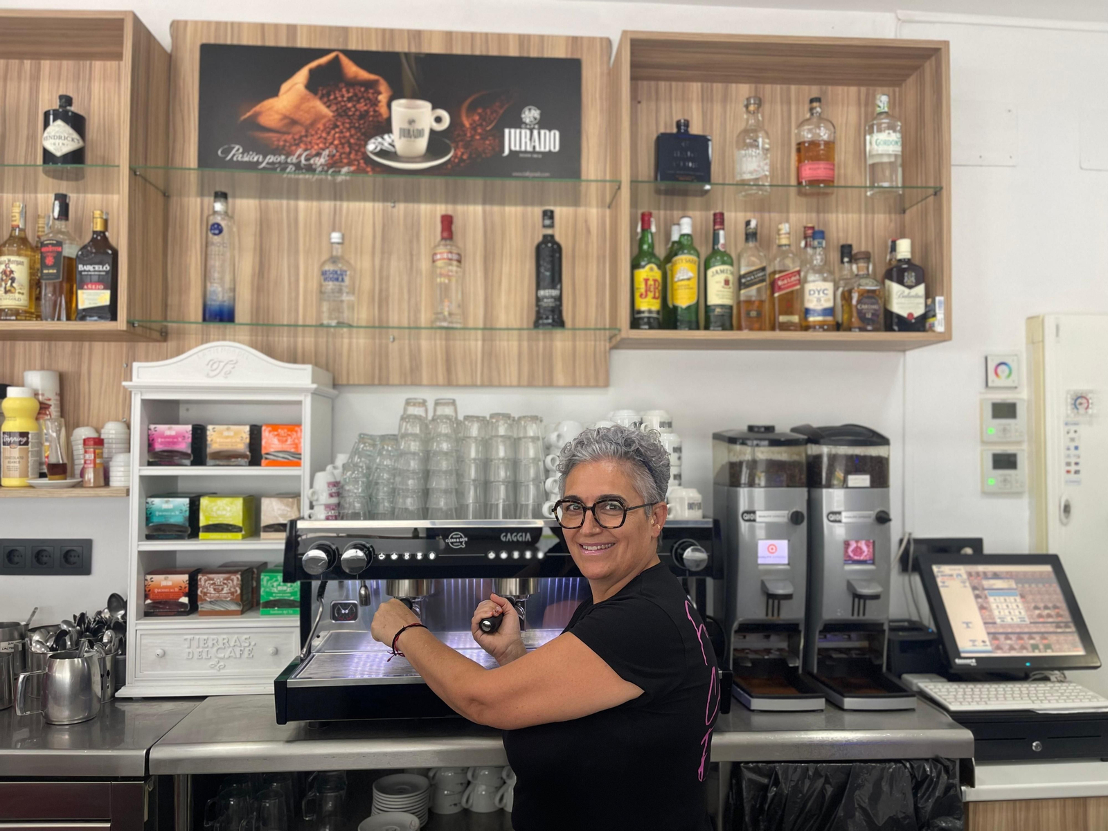 María Ángeles Méndez en la cafetería Venue.