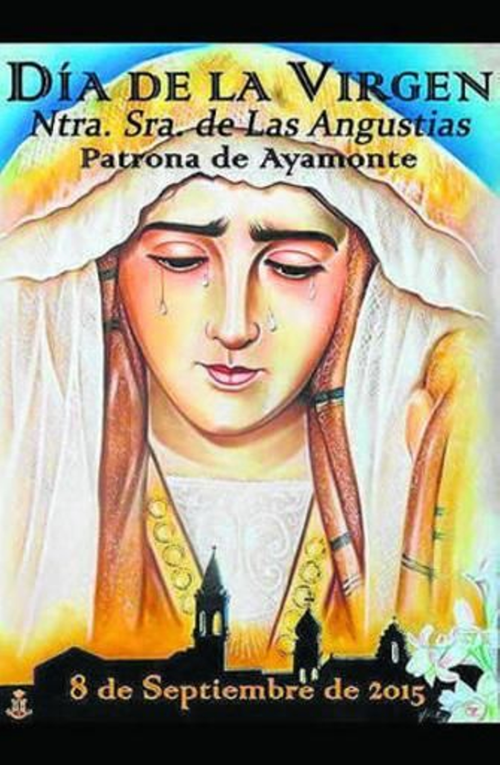 Cartel de la Virgen de la Angustias.