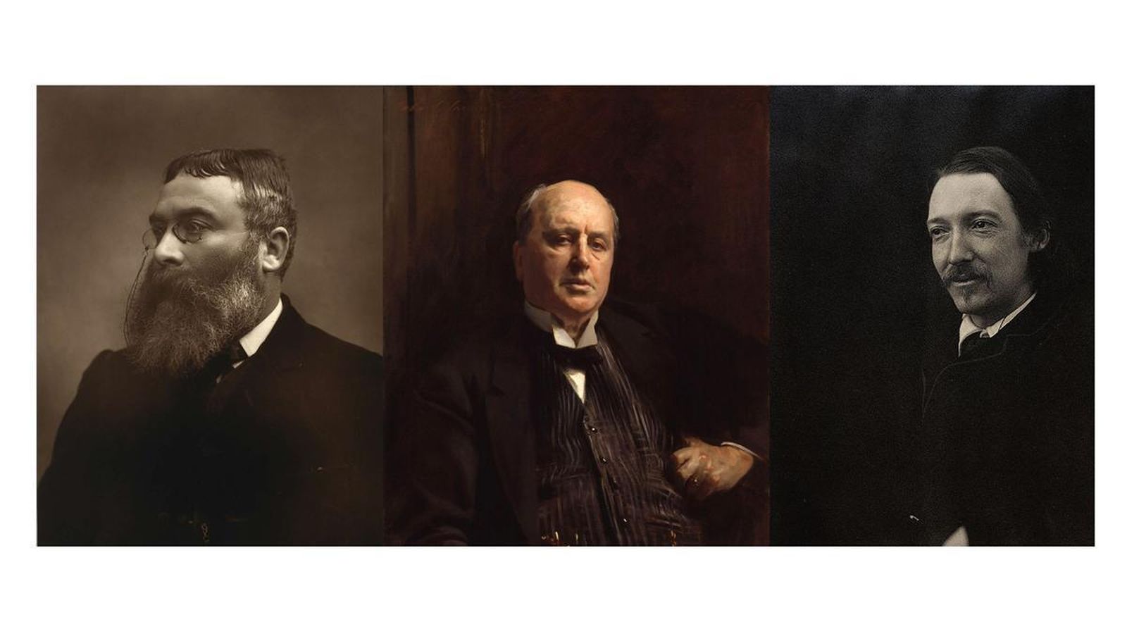 Los protagonistas de la contienda: Walter Besant, Henry James y Robert Louis Stevenson