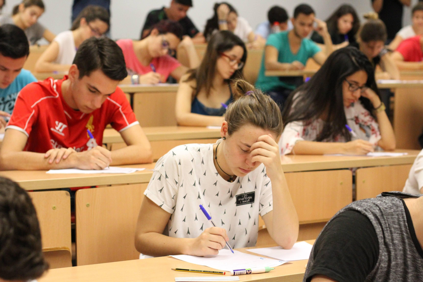 Prueba de Selectividad en la Universidad de Sevilla, en una edición anterior.