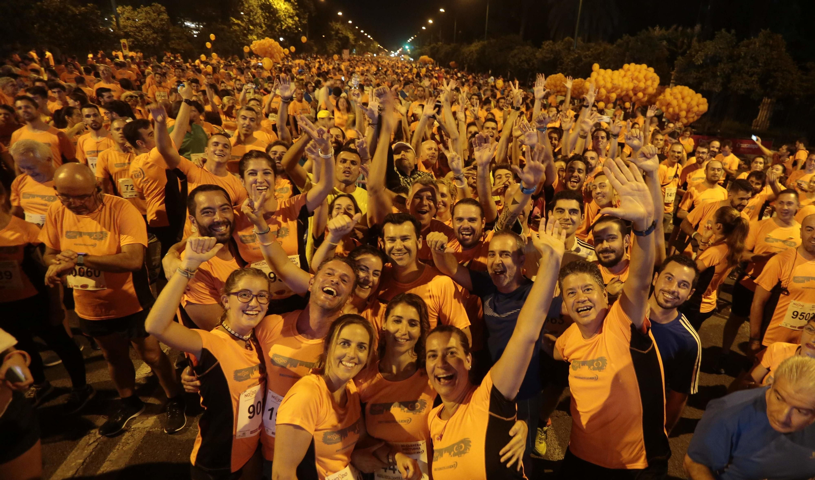 Participantes en una de las últimas ediciones de la Nocturna de Sevilla.