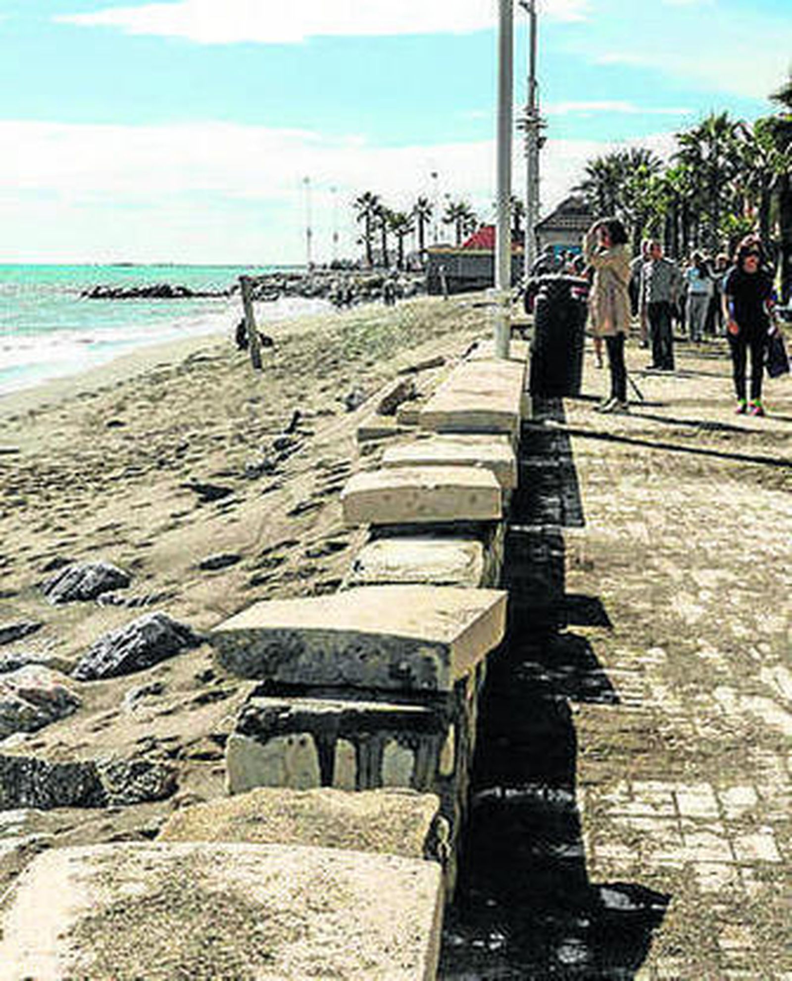 Las playas, tras el temporal.