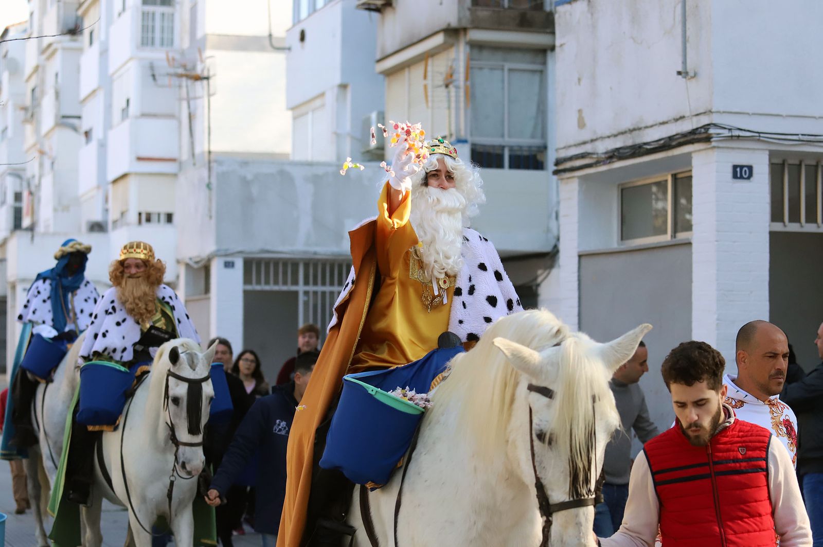 Imágenes de los Reyes Magos en la barriada de la Hispanidad