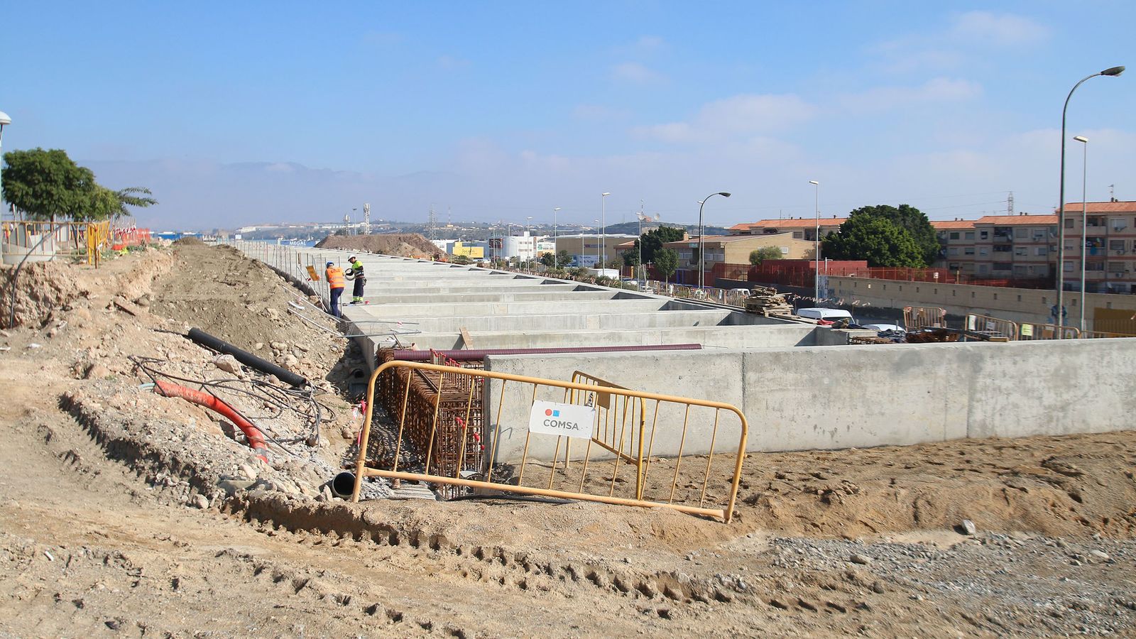 Obras del soterramiento de las vías del tren en El Puche