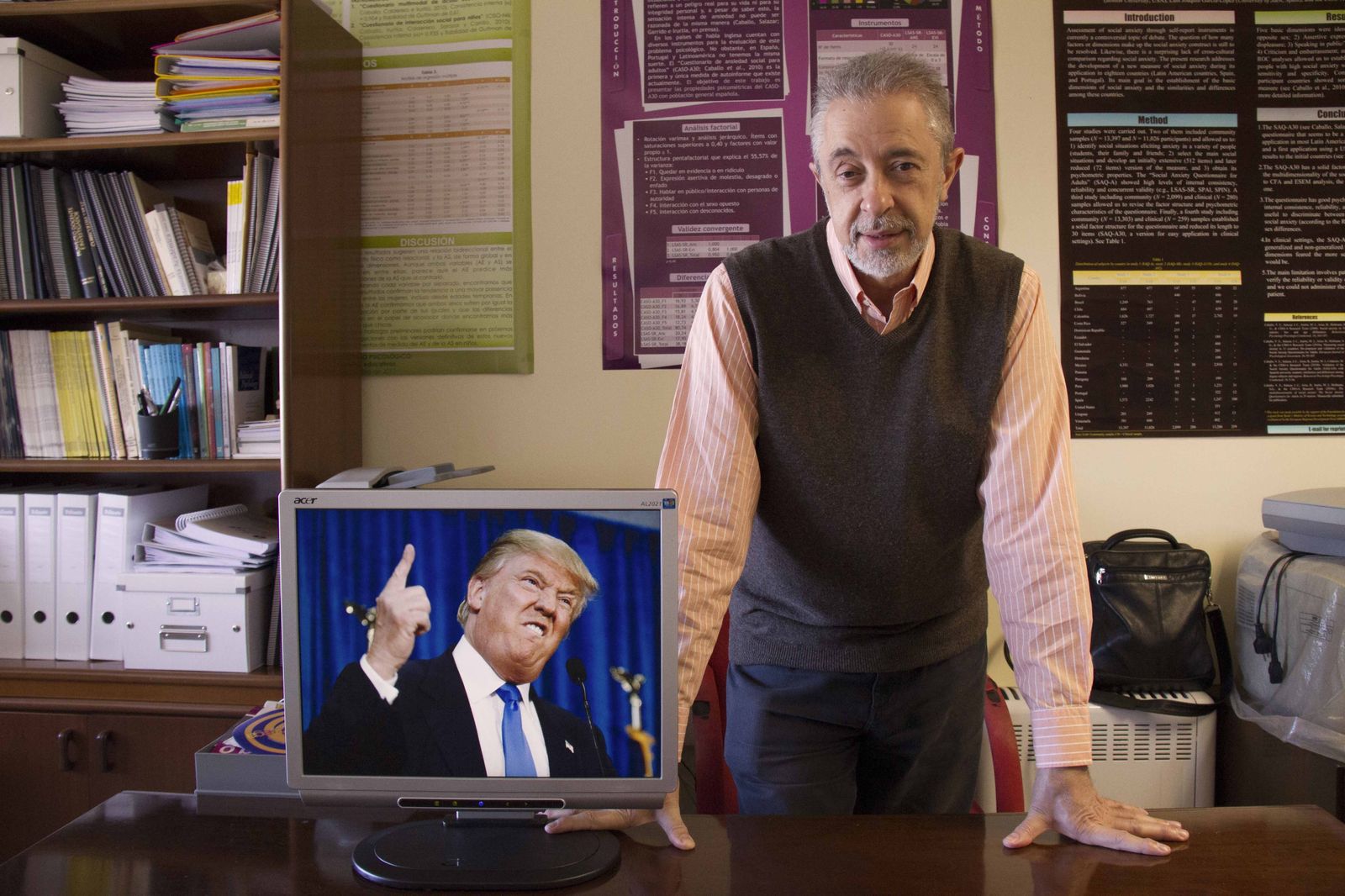 Para la investigación, Vicente E. Caballo Manrique estuvo cuatro meses en EEUU coincidiendo con las elecciones.