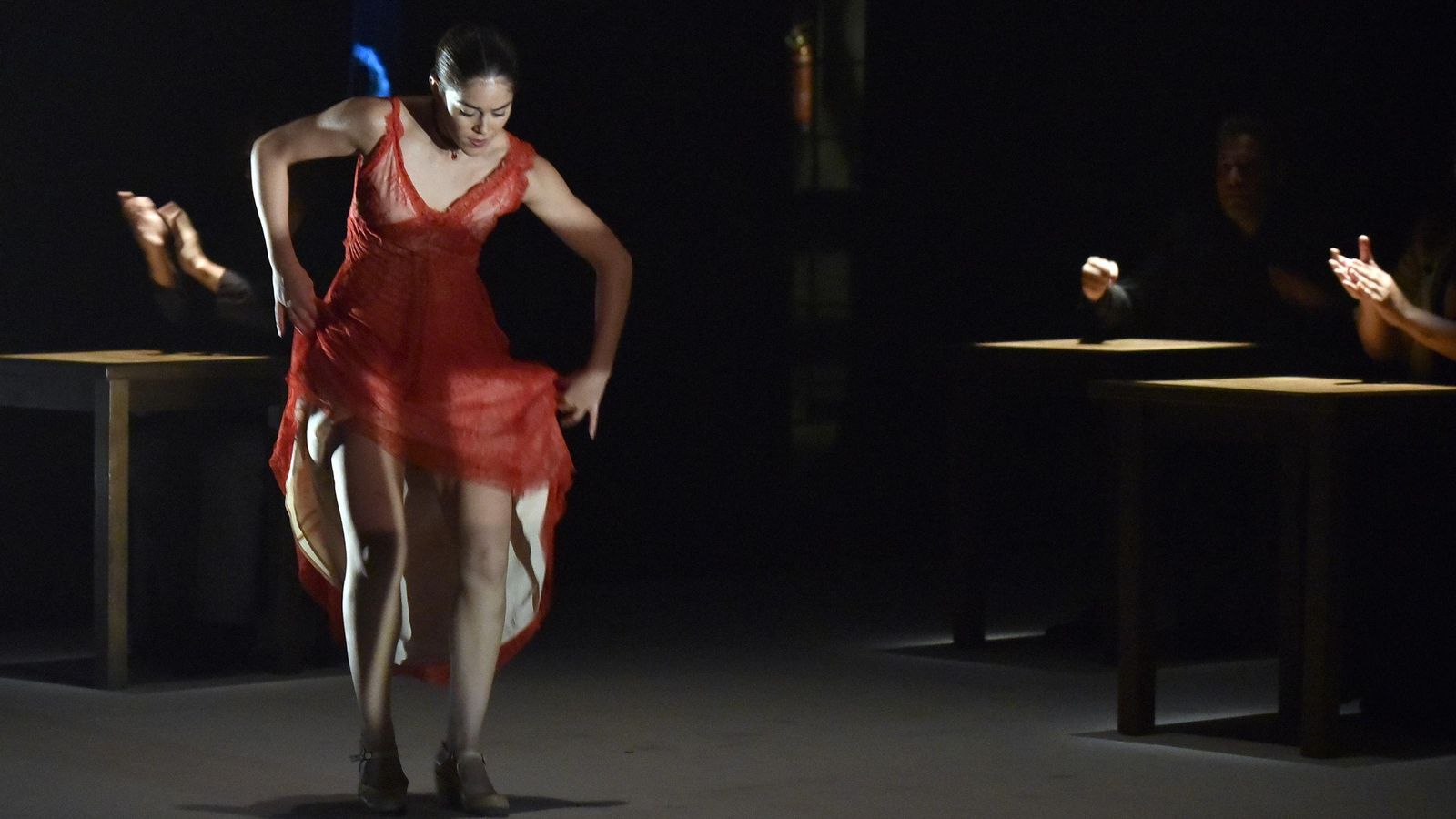 Patricia Guerrero en un pase de 'Distopía' ofrecido recientemente en Sevilla.