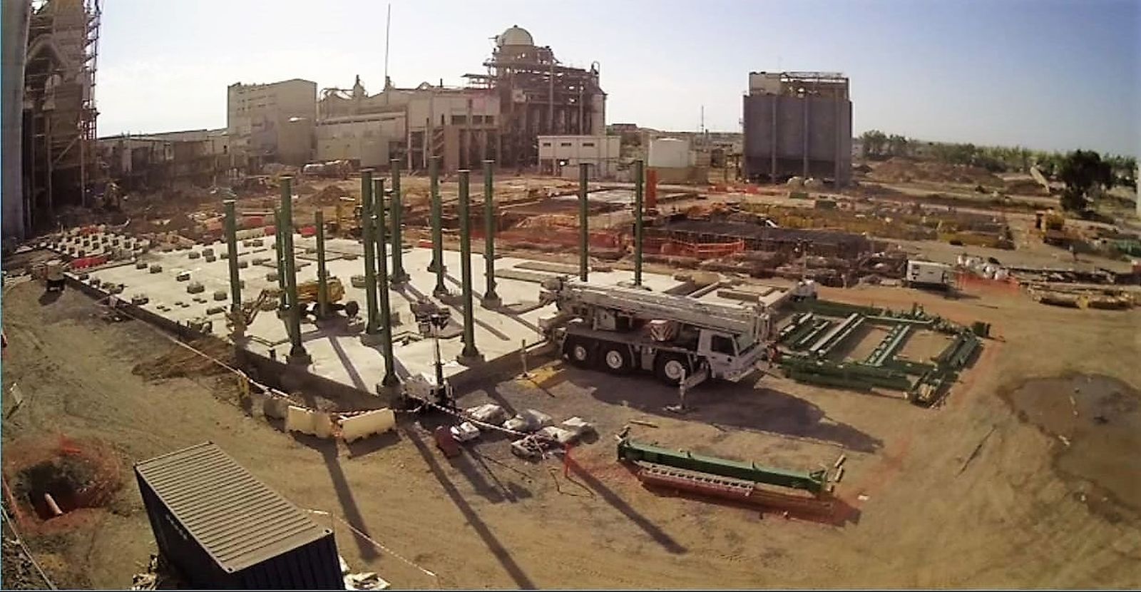 Imagen de las obras en la planta de Huelva.