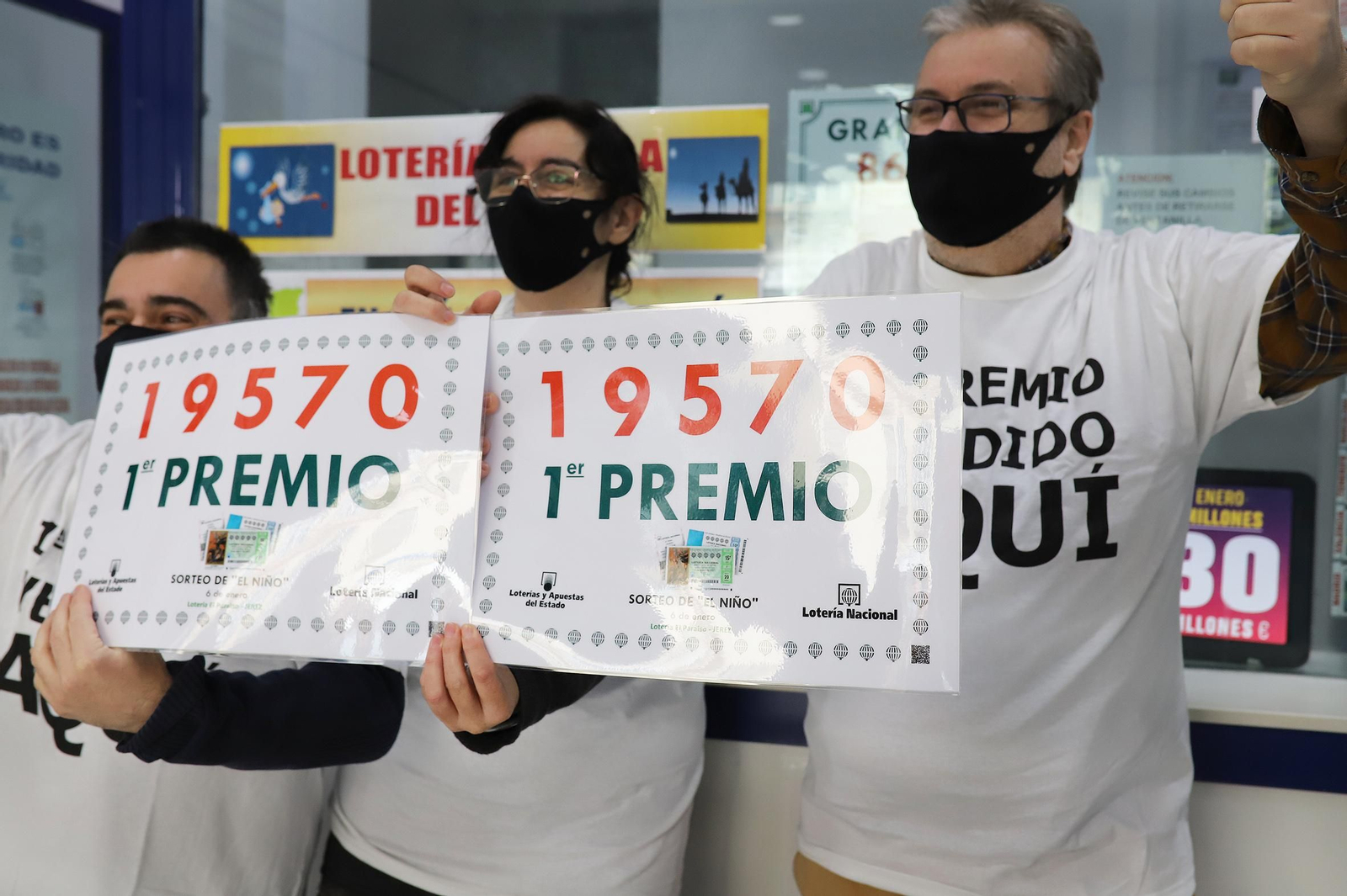 Un primer premio y un tercer premio en la lotería del Niño de 2020 Los mayores premios de la Lotería en Jerez en los últimos años