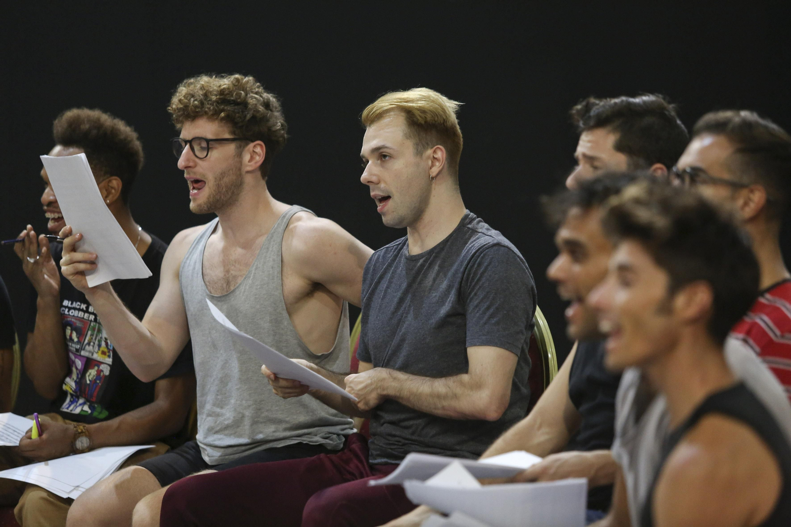 Ensayo con Antonio Banderas de la obra que estrenará el Teatro del Soho