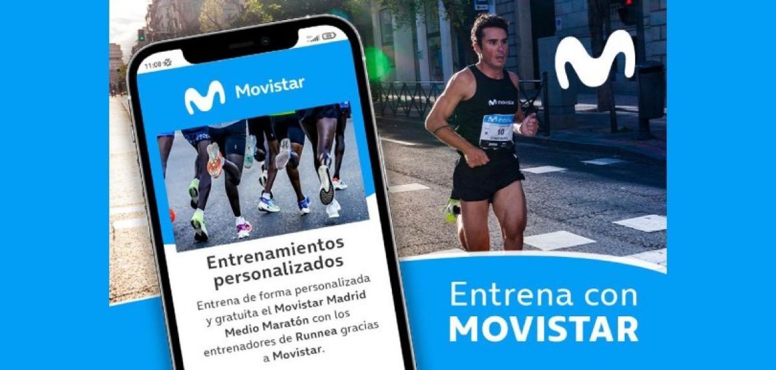 Imagen promocional de la app ‘Entrena con Movistar’.