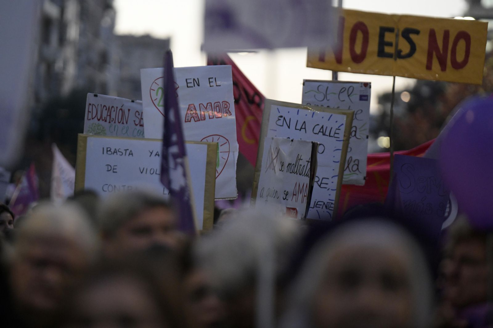 La manifestación del 25-N en Granada, en imágenes
