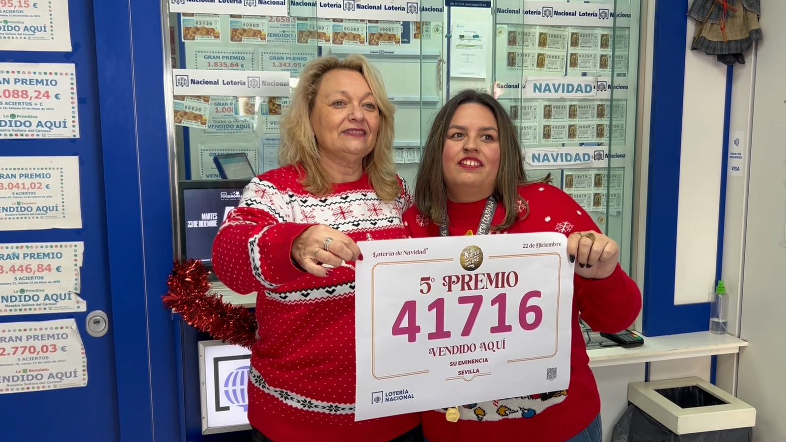 La administración de Su Eminencia que ha repartido premio en Sevilla