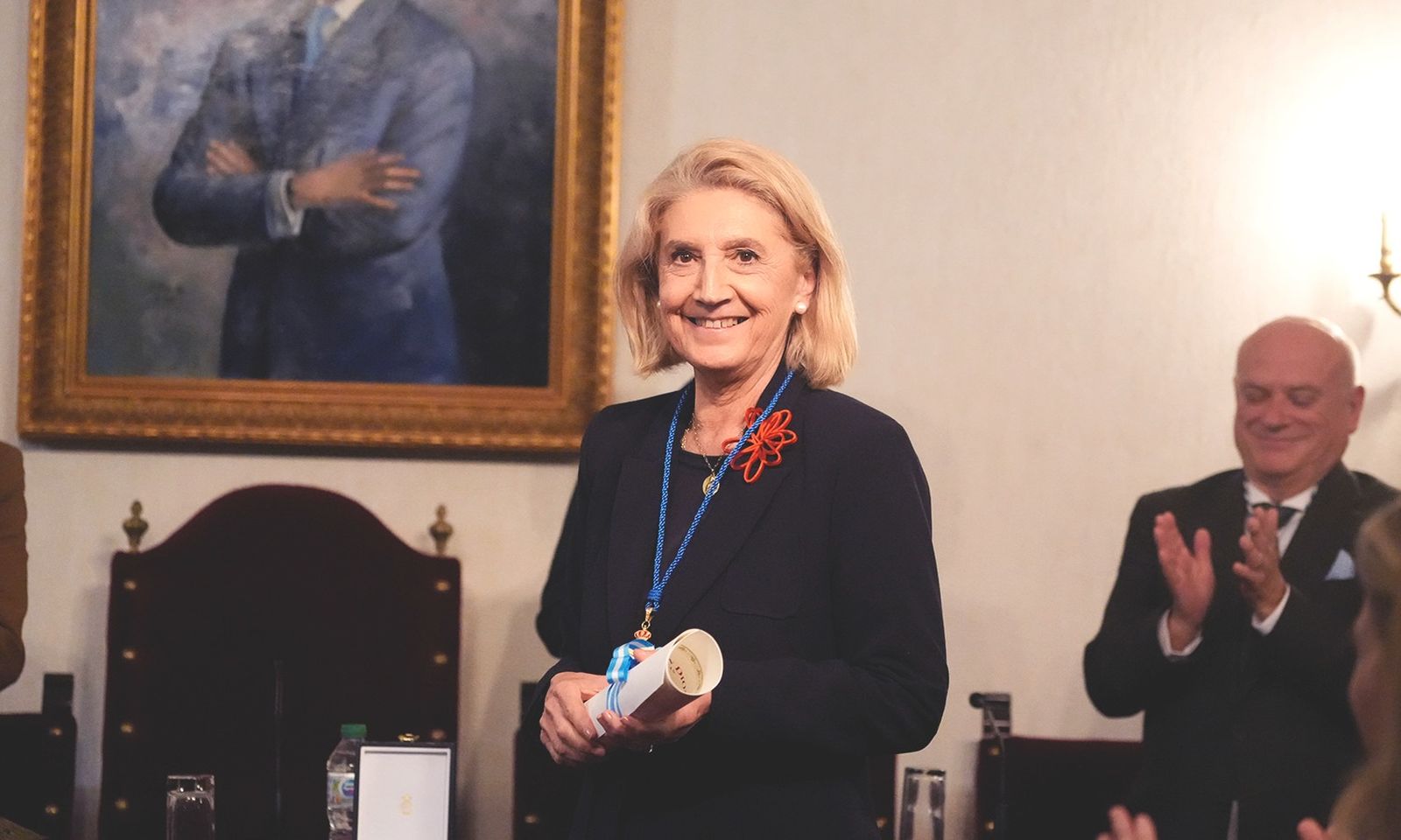 La profesora de matemáticas Elena Aguilar Valderas, tras ingresar en la Real Academia de San Dionisio