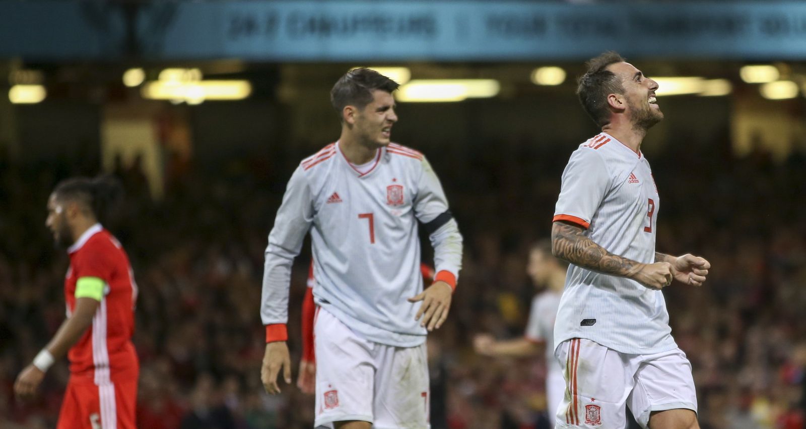 El amistoso entre Gales y España, en imágenes