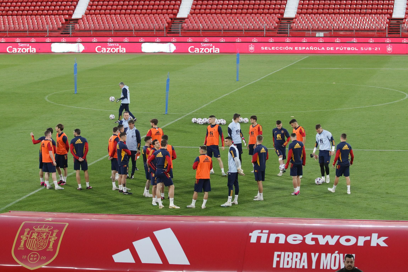Entrenamiento de la Selección Sub-21 de España, en Almería