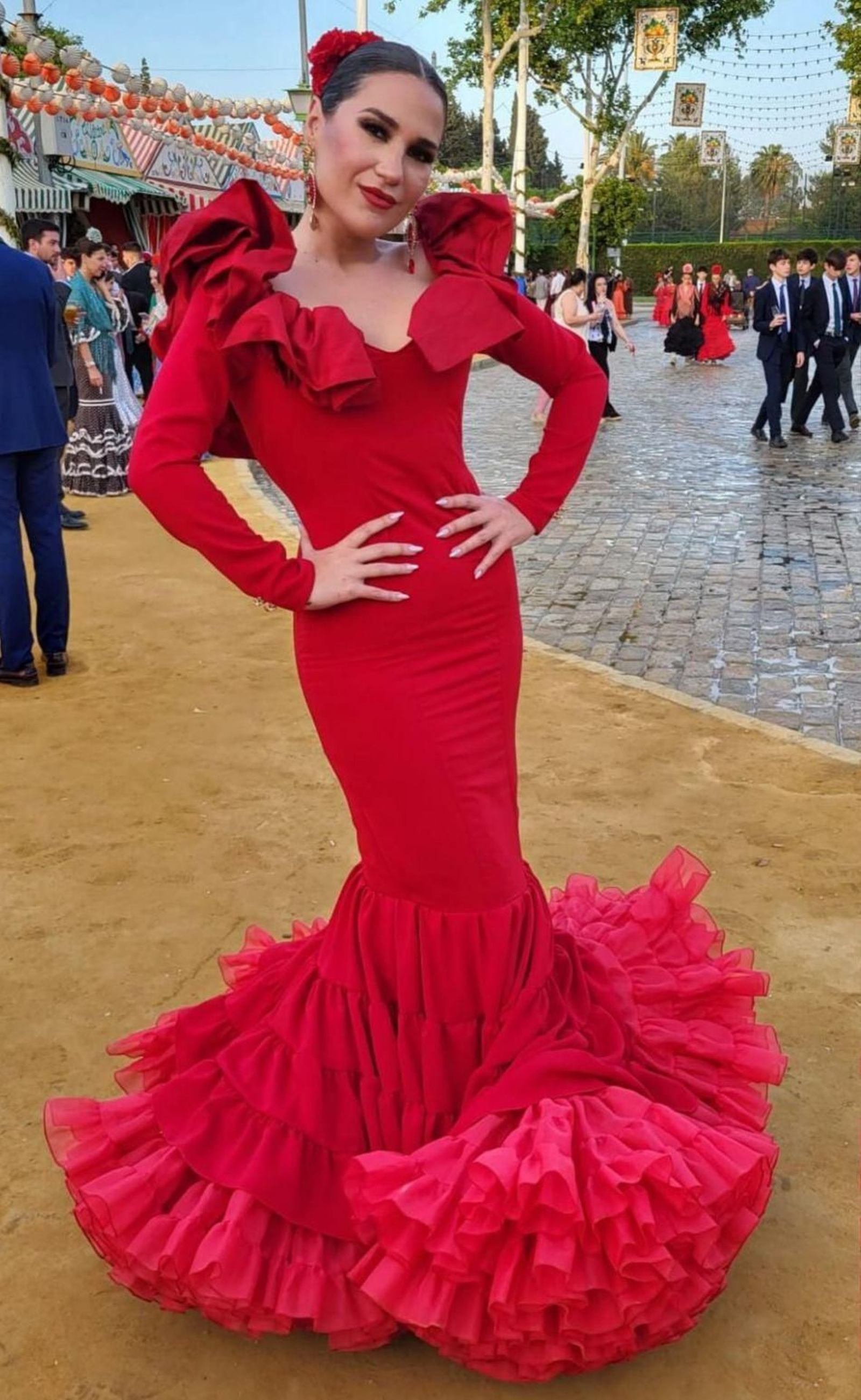 Ideas para la Feria del Caballo: Los 'looks' de Laura Gallego en Sevilla