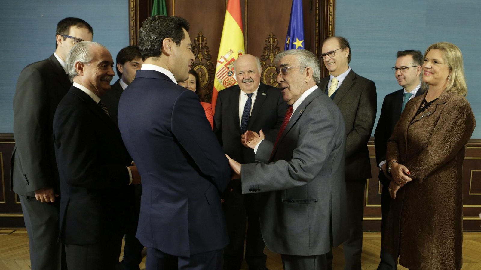 Juanma Moreno recibe en San Telmo a la cúpula de FSFE.