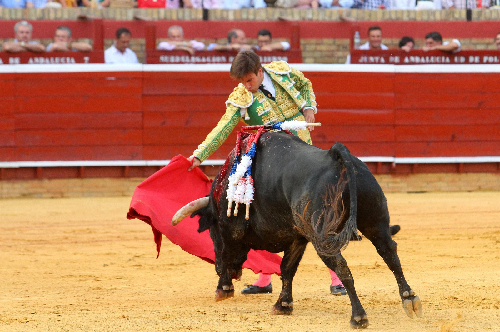 Faena de Emilio Silvera en la novillada de la Plaza de La Merced