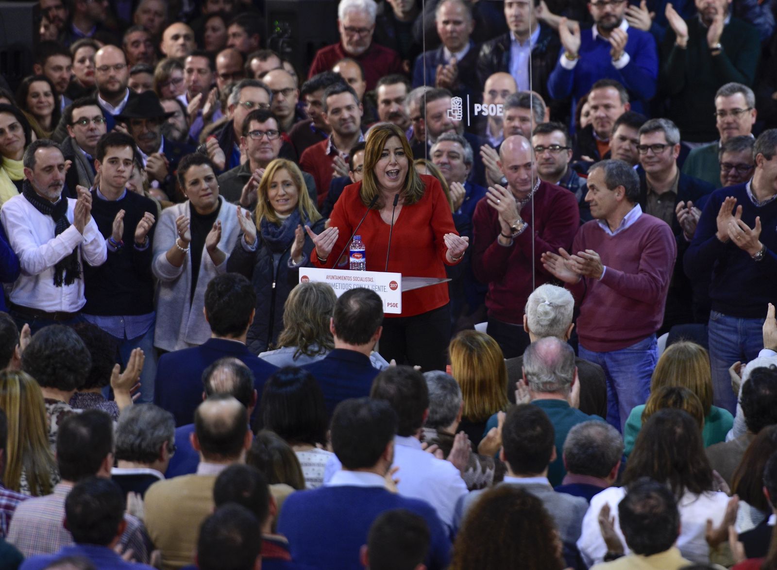 El acto de Susana Díaz con los alcaldes socialistas en Madrid