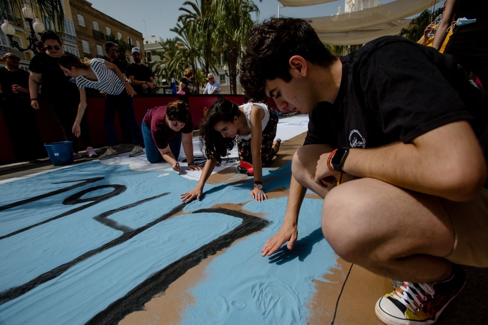 Todas las imágenes de los preparativos del Corpus en Cádiz
