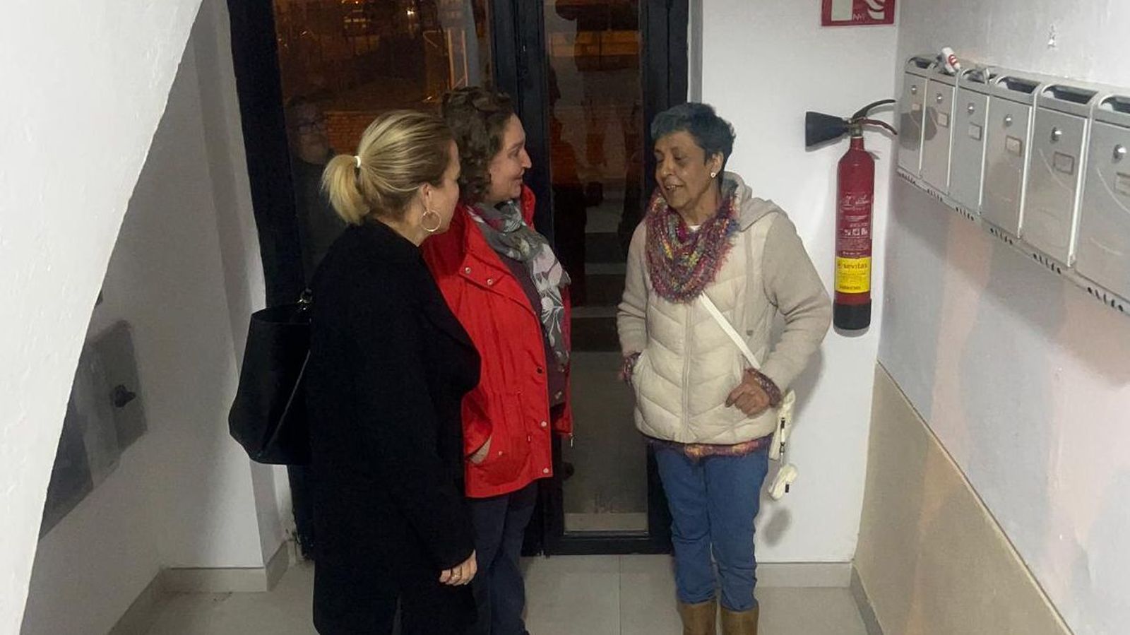 Yéssika Quintero y Belén de la Cuadra, en la visita a La Asunción.