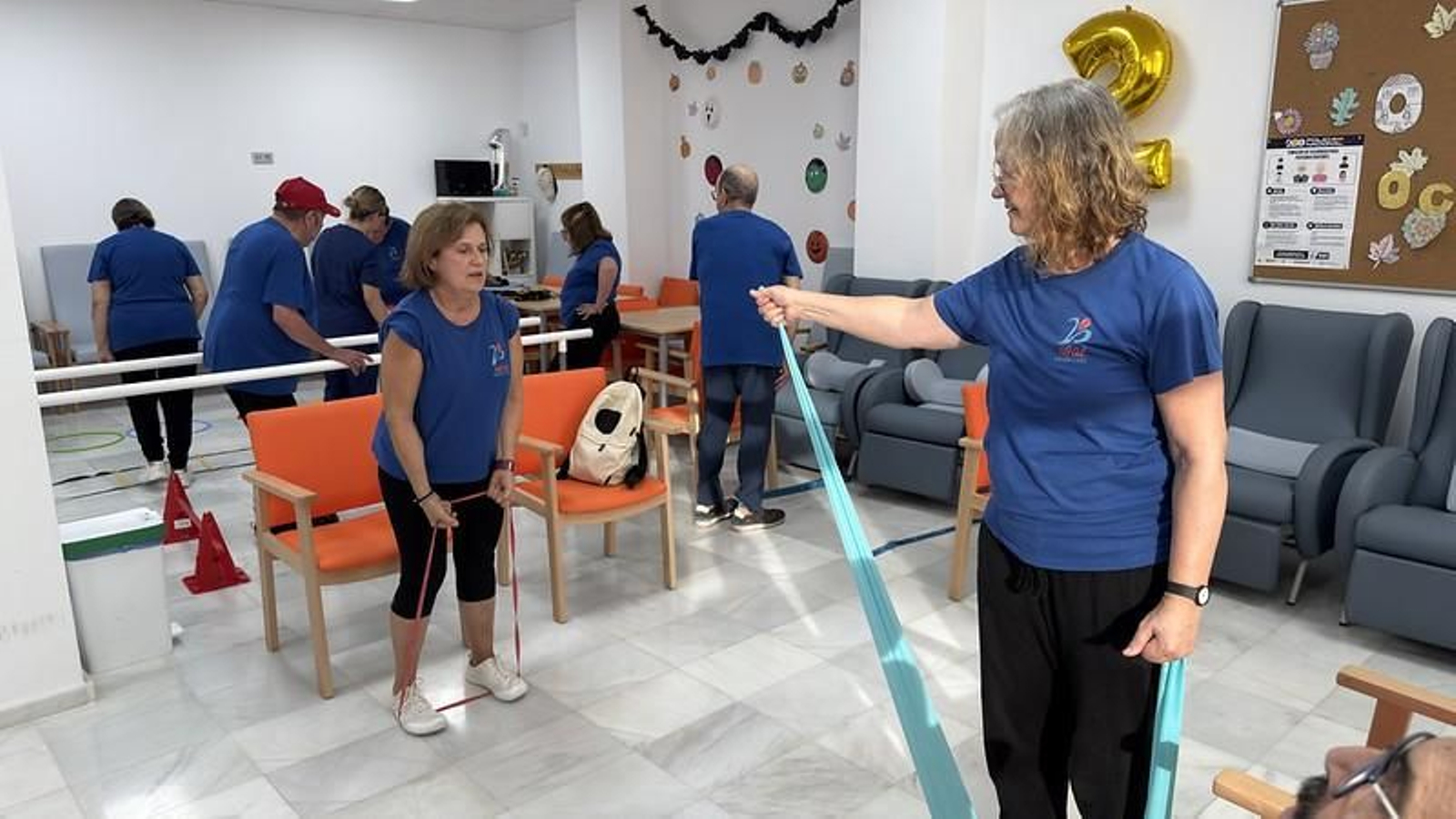 Actividades de los usuarios con el fisioterapeuta