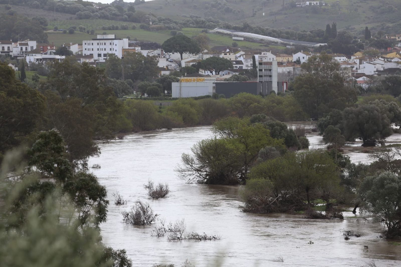 El río Hozgarganta en Jimena, este martes.