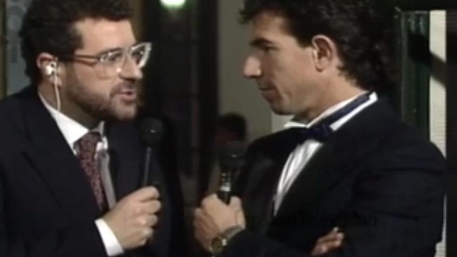 Joaquín Durán entrevista al futbolista Juanito en el primer día de Canal Sur