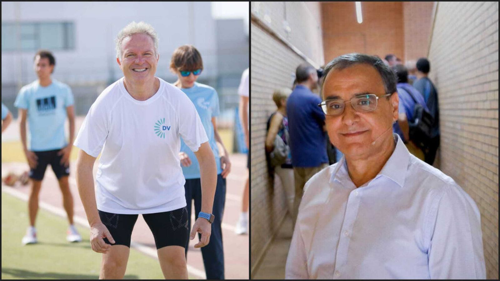 Los dos candidatos a rector, Diego Valera y José Céspedes, inician la campaña electoral en el campus de la UAL, uno en modo deportivo y otro de conferencia.
