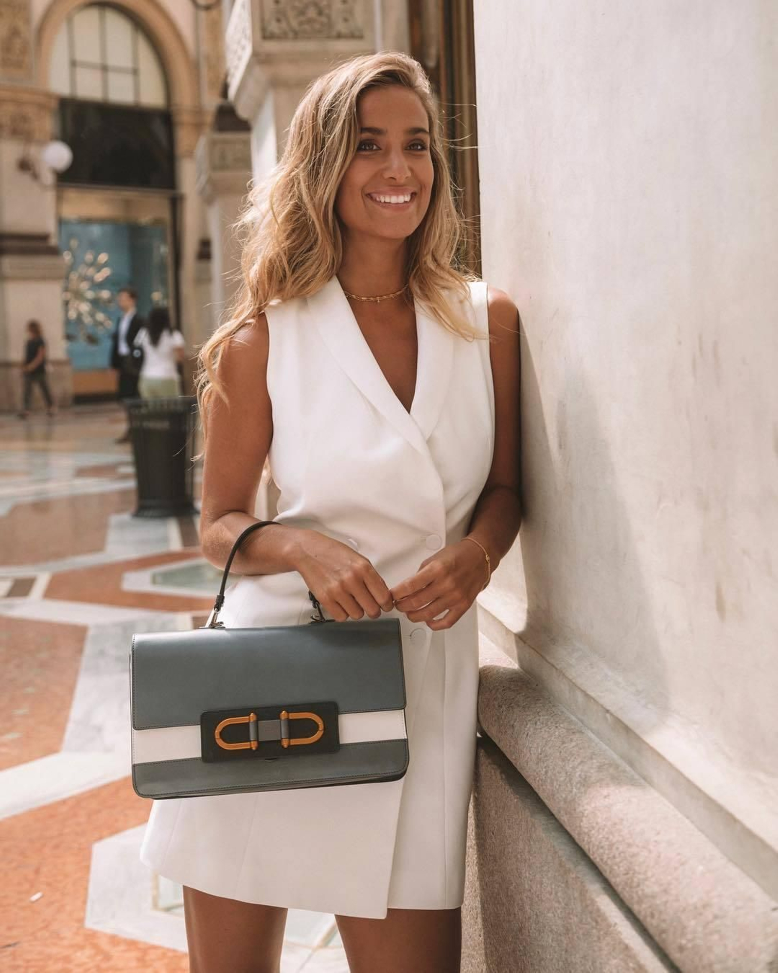 María Pombo con el modelo 'Bellaria' (495€)