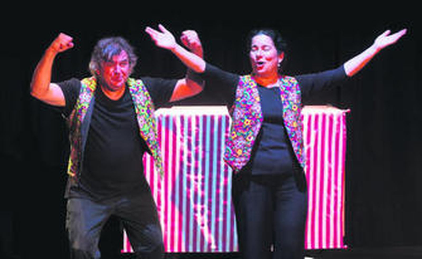 Juan Manuel Benito y Eva Serna, al pisar el escenario.