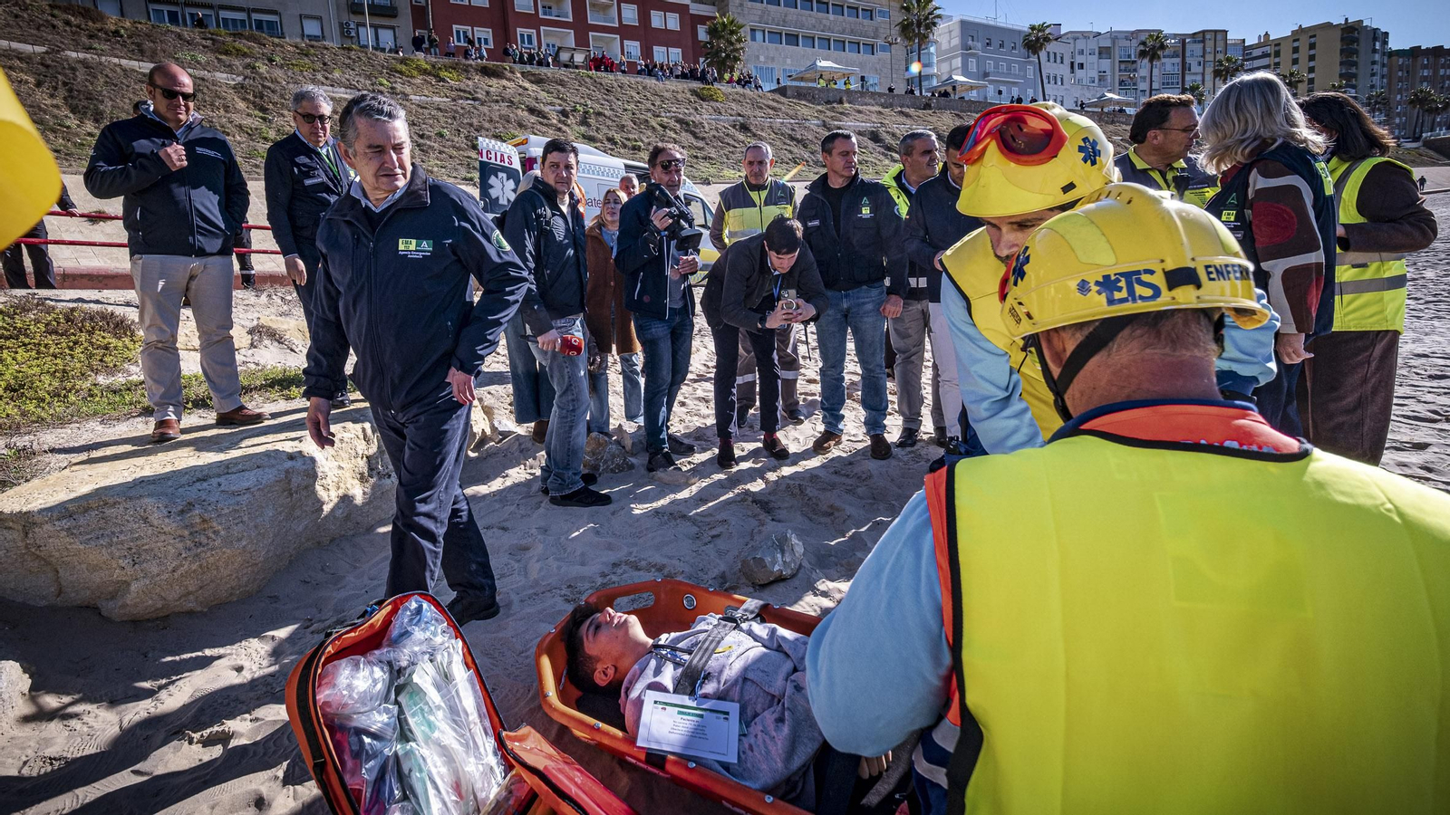 Todas las imágenes del simulacro de tsunami en Cádiz