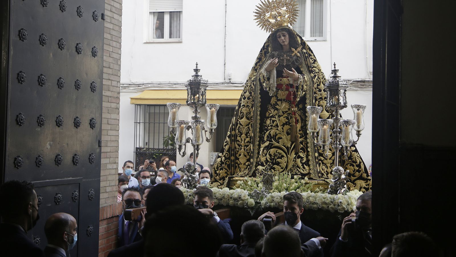 Virgen de la Victoria en el rosario de la Aurora