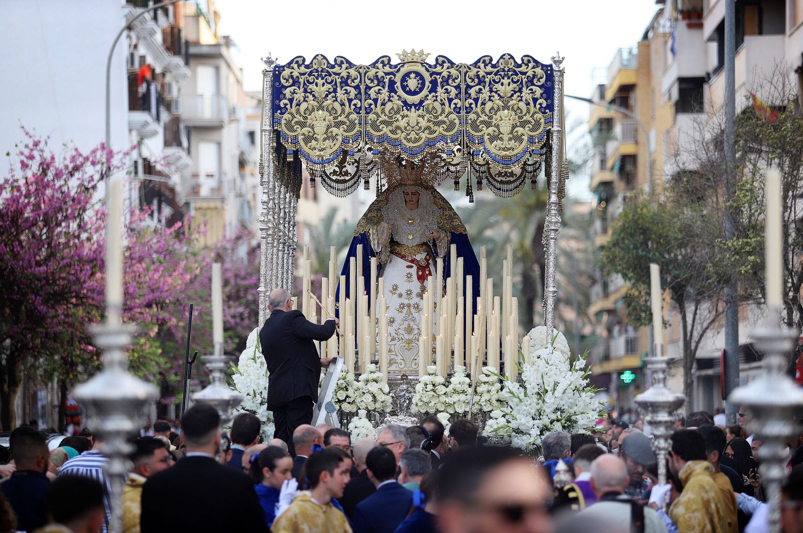 Imágenes de la procesión de la Virgen de los Dolores por Las Colonias