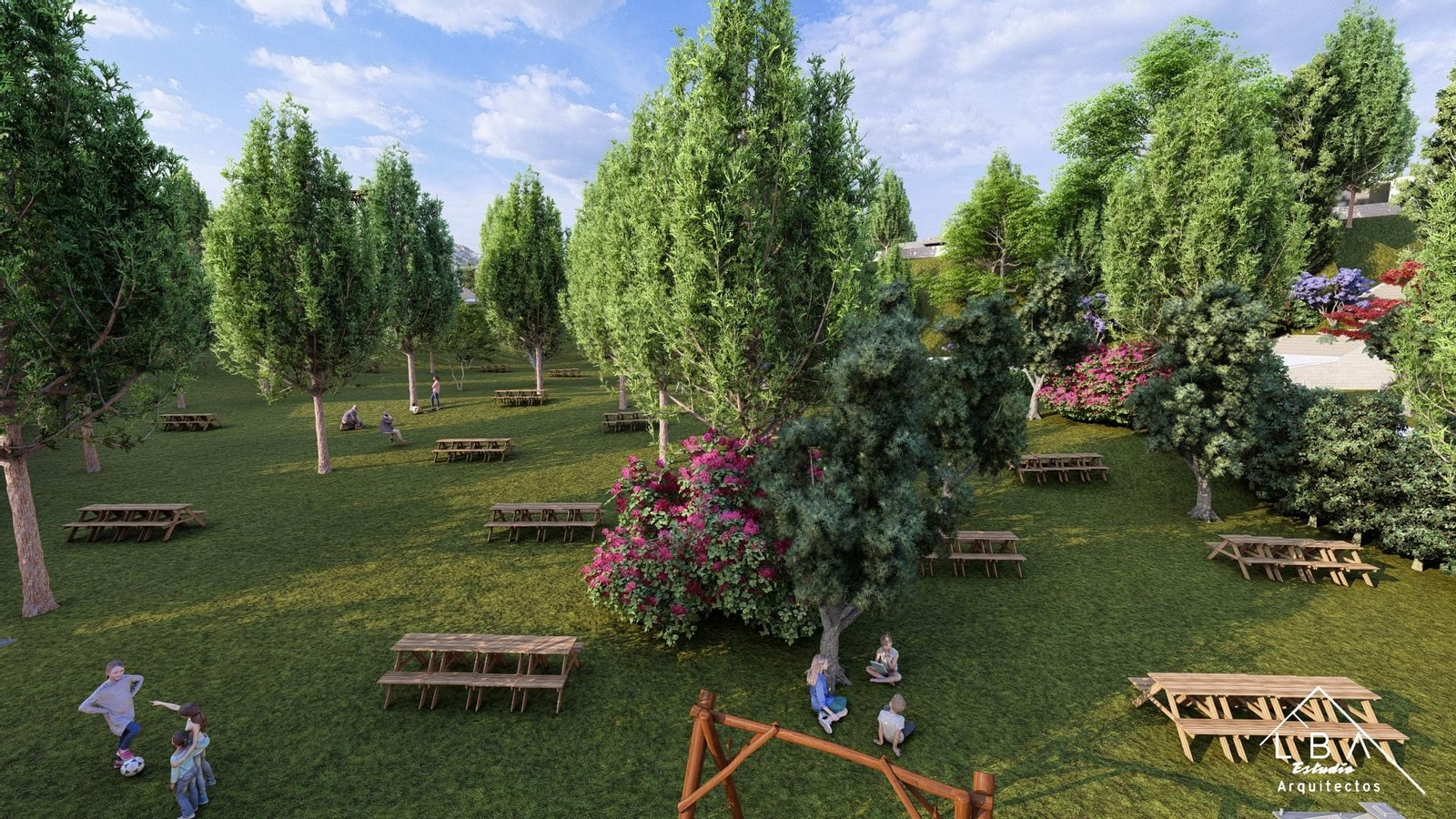 Bocetos digitales del futuro Eco Active Resort de Jaén.