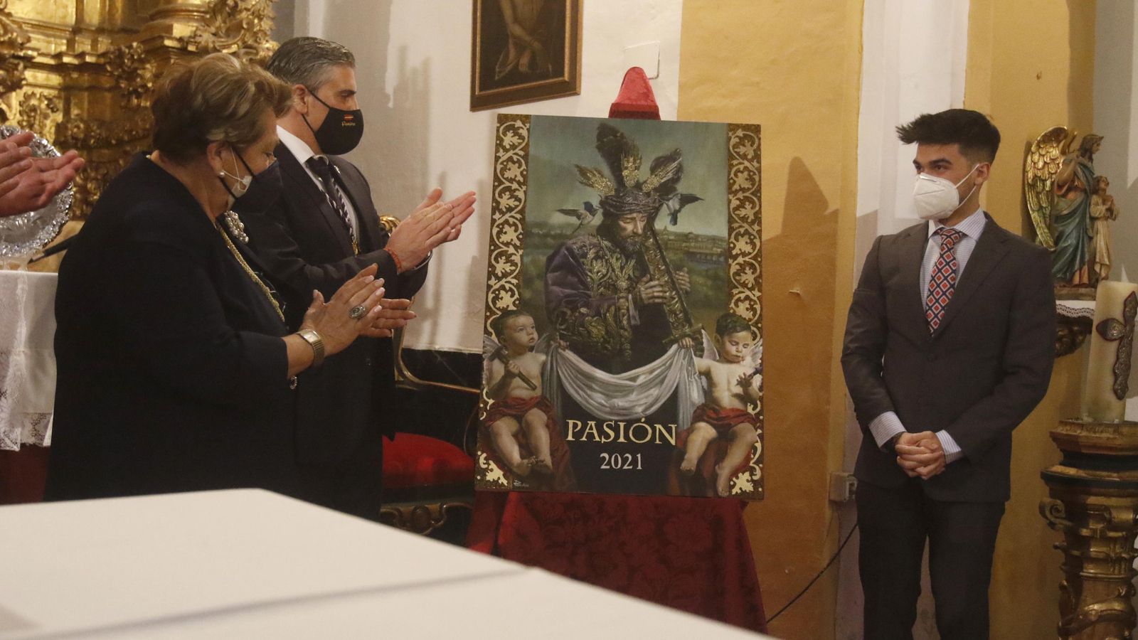 Presentacón del cartel de la hermandad de Pasión, obra de Pedro Castro Rojas. Presentacón del cartel de la hermandad de Pasión, obra de Pedro Castro Rojas.