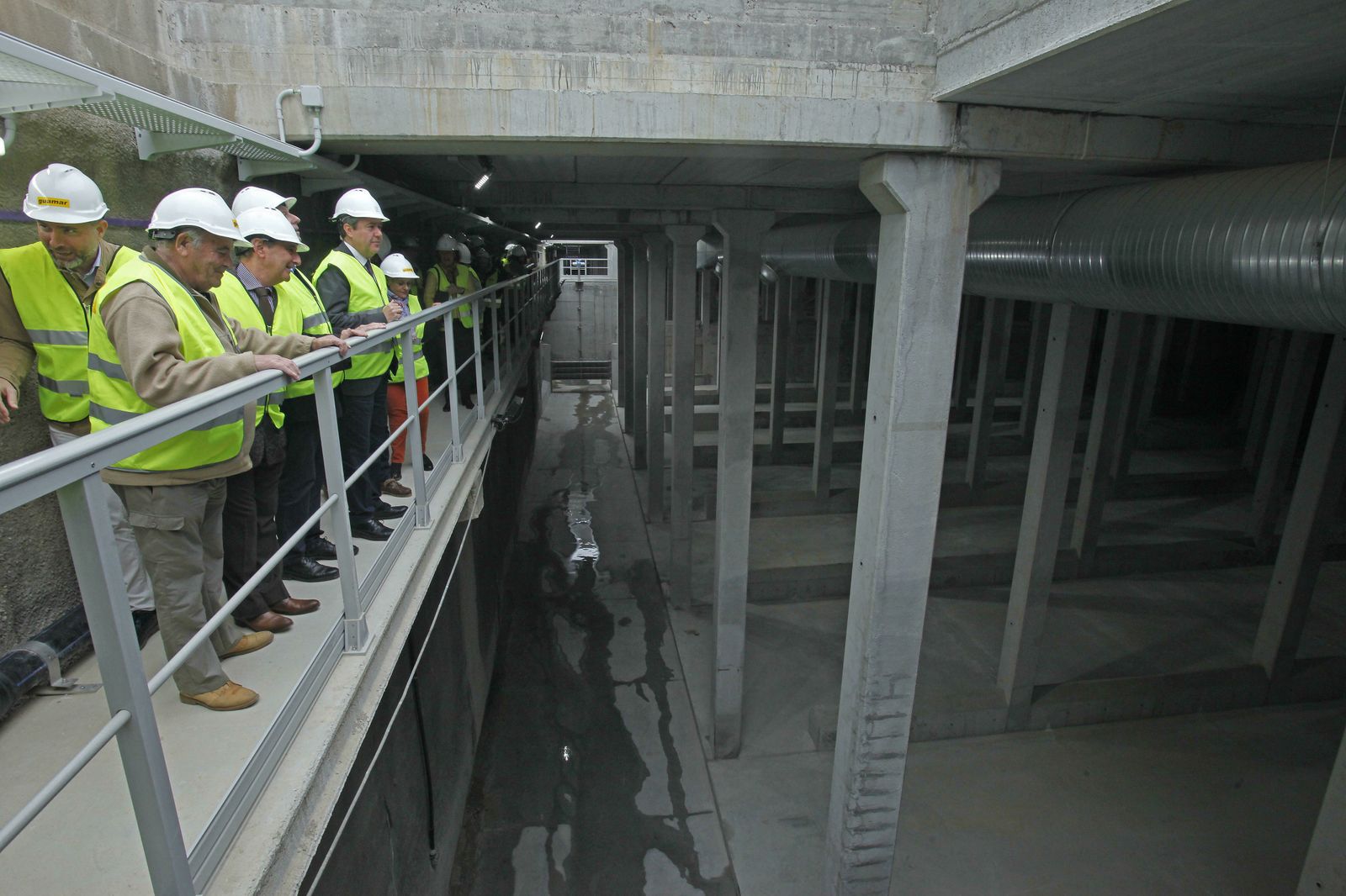 Las imágenes de la visita a las obras del tanque de tormentas de Kansas City
