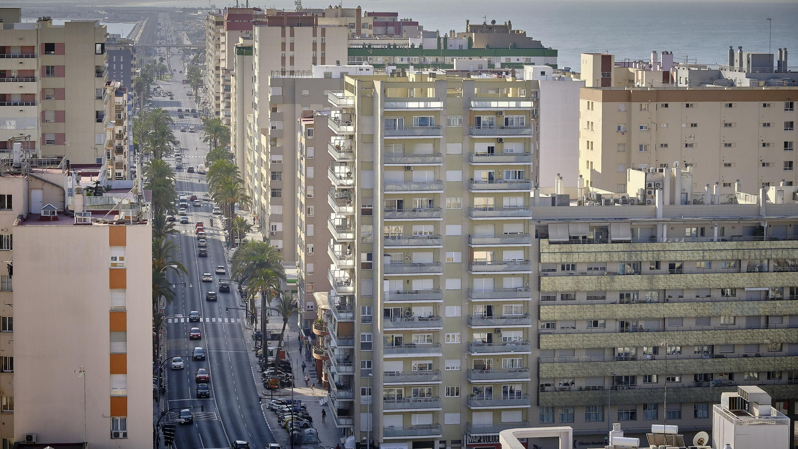 Vista aérea de la ciudad de Cádiz