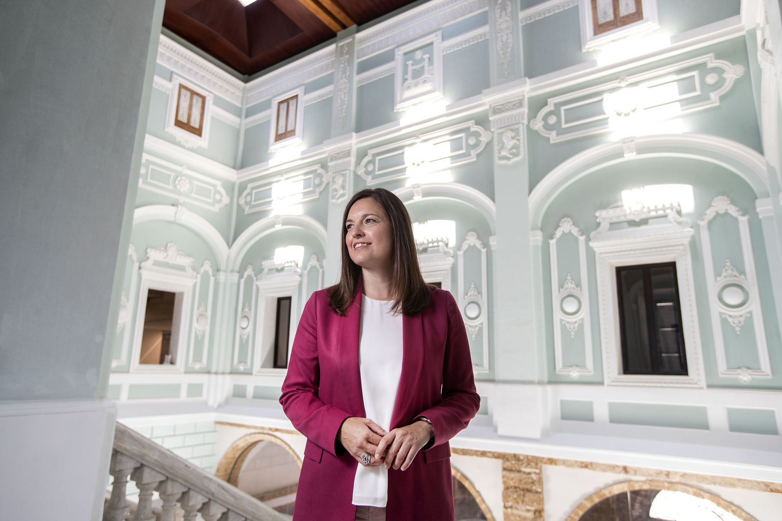 Cavada, fotografiada en el interior del Ayuntamiento.