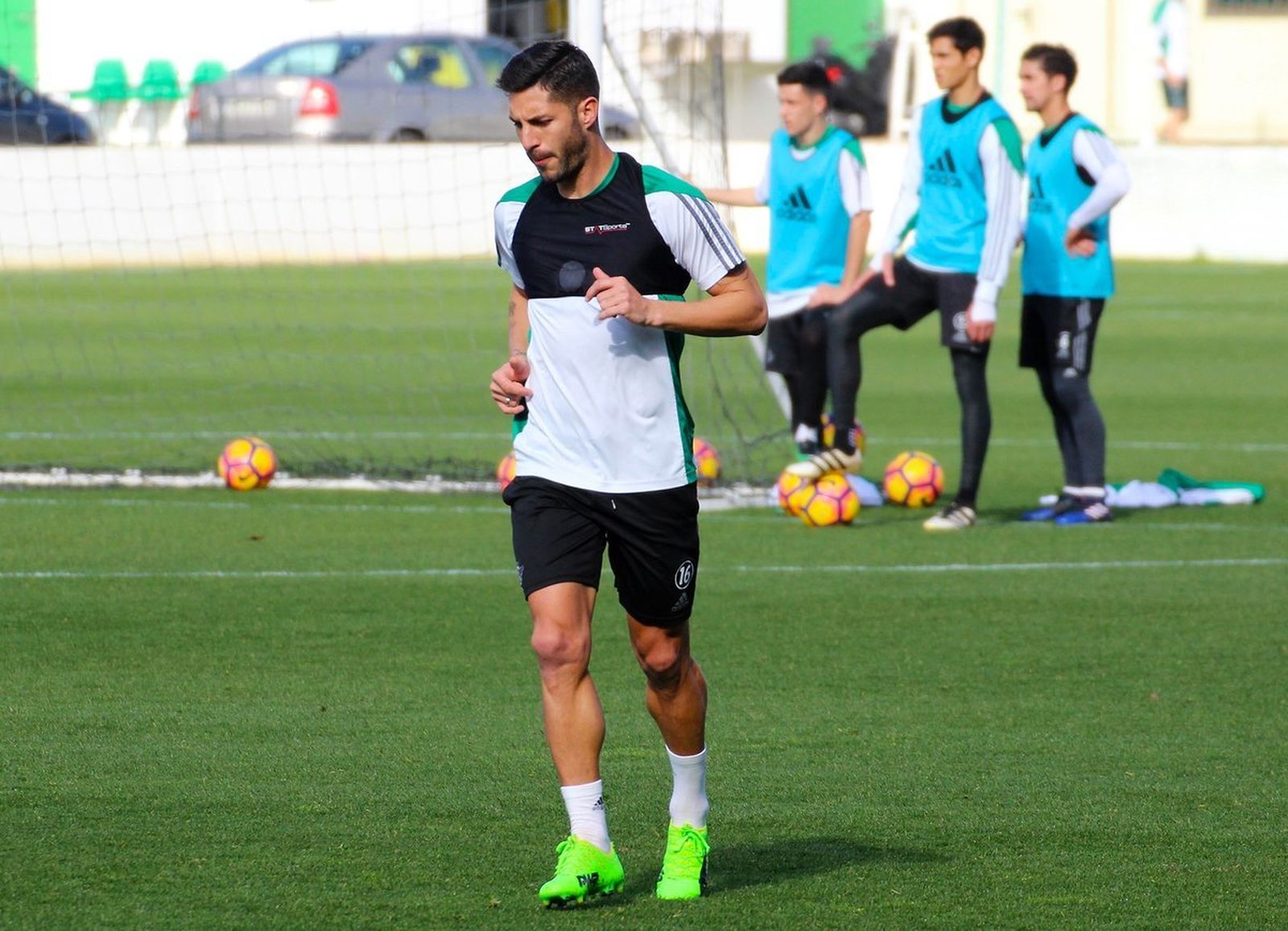 Álvaro Cejudo, durante el entrenamiento.