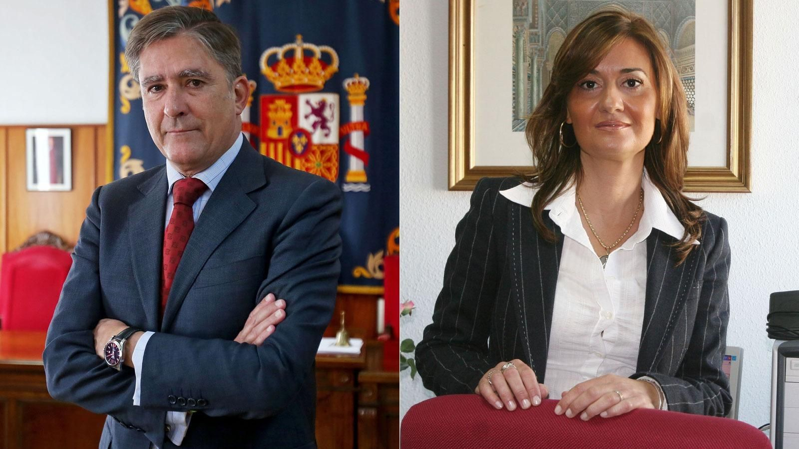 Manuel Estrella (i.) y Nuria Orellana (d.), aspirantes a presidir la Audiencia de Cádiz Manuel Estrella (i.) y Nuria Orellana (d.), aspirantes a presidir la Audiencia de Cádiz