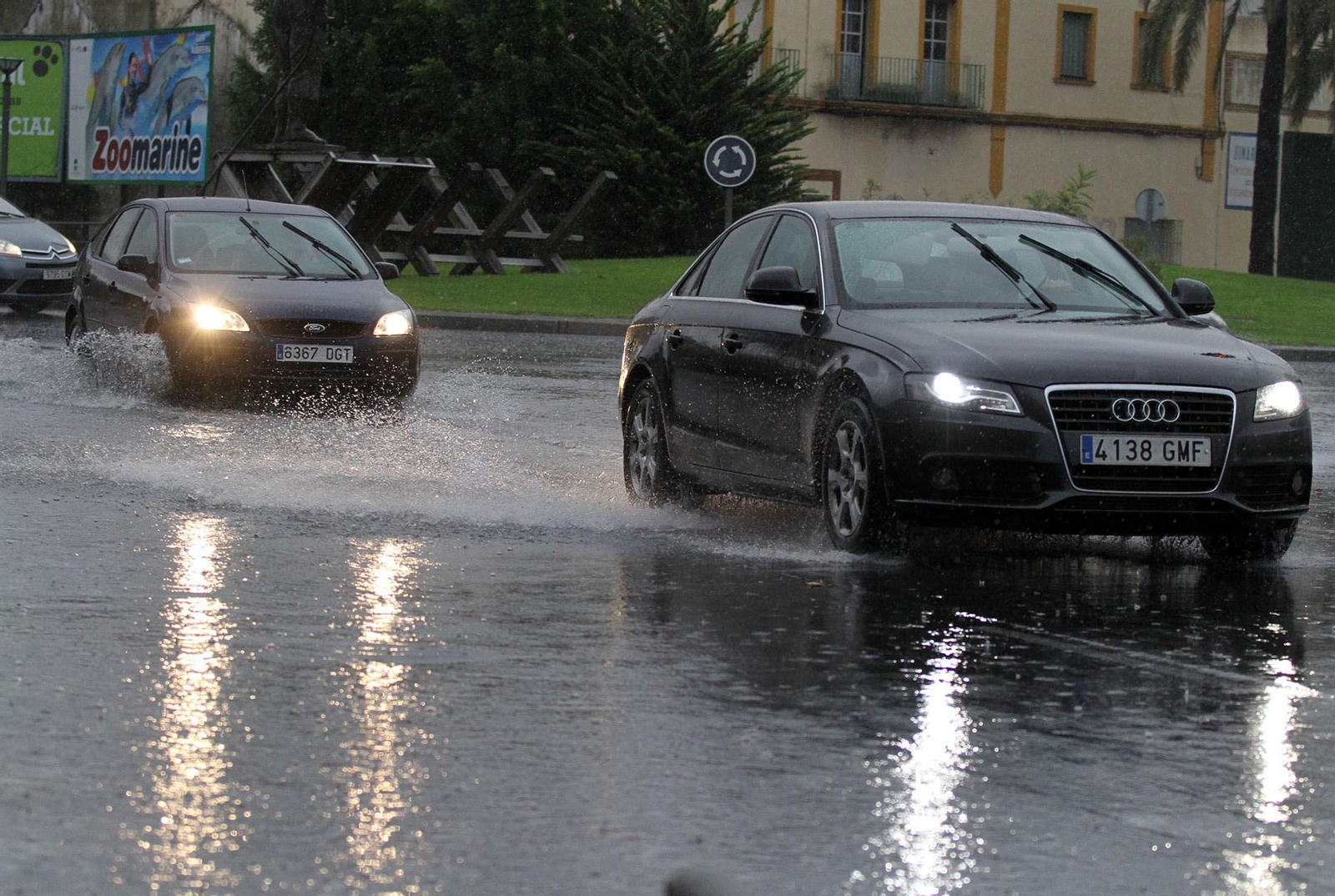 Imágenes del temporal de lluvia en Huelva.