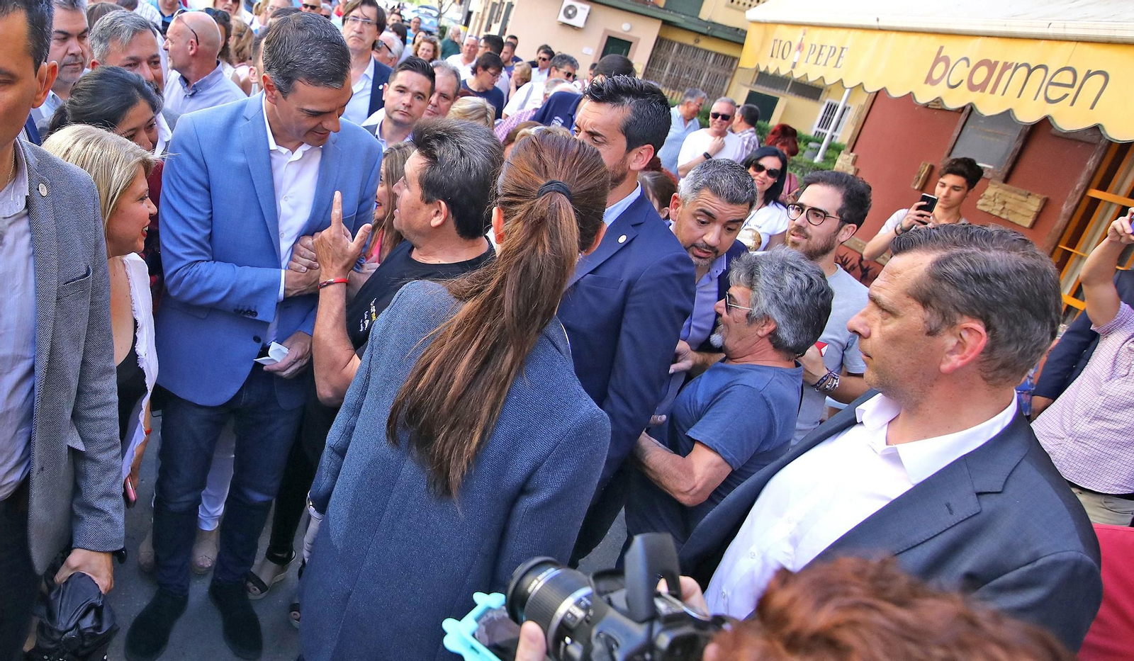 Pedro Sánchez paseando por Princi-Jerez